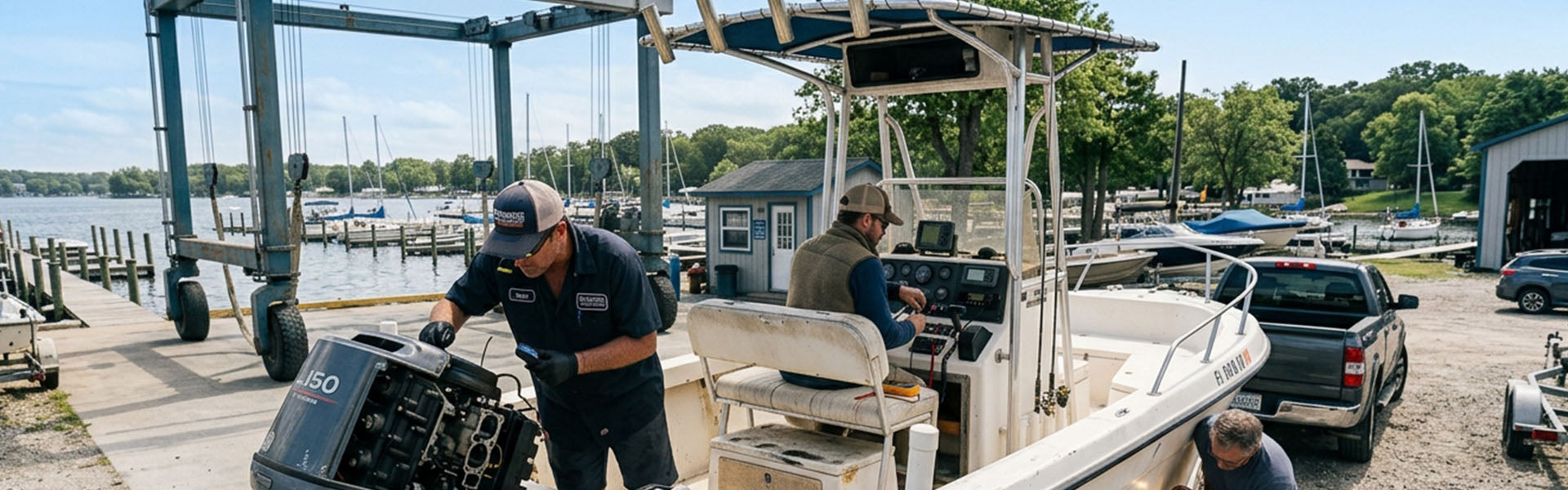 Buying a used fishing boat? Learn how to inspect the hull, outboard motor, boat seats, hinges, mounting bases, wiring, trailer and safety equipment before you buy.