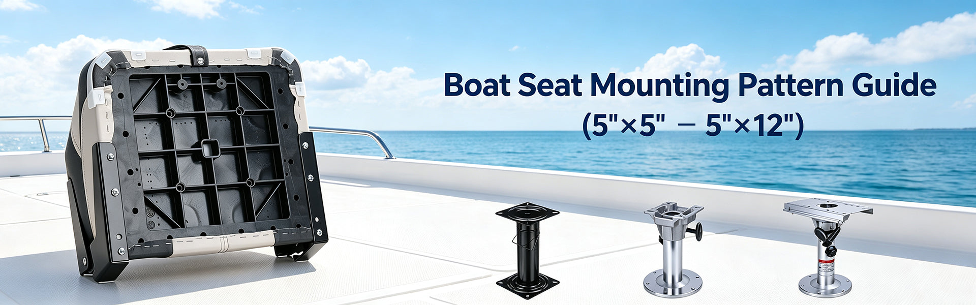 Boat Seat Mounting Pattern Guide (5"×5", 5"×12")