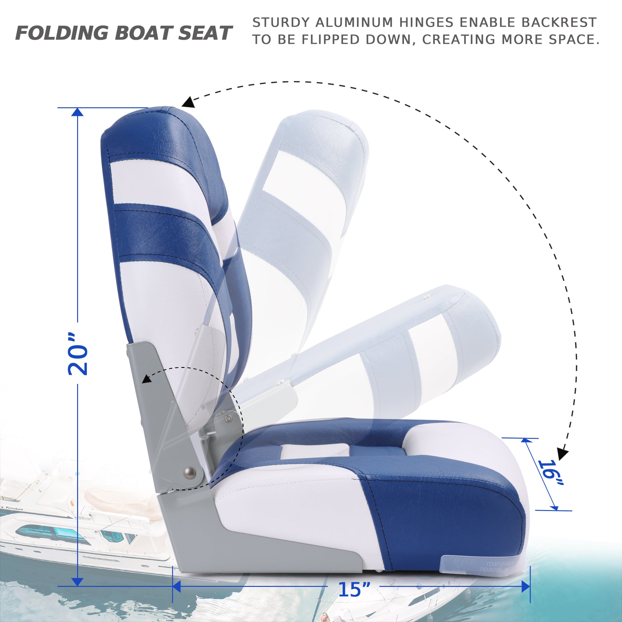 NORTHCAPTAIN Deluxe A Pair of Low Back Folding Boat Seat