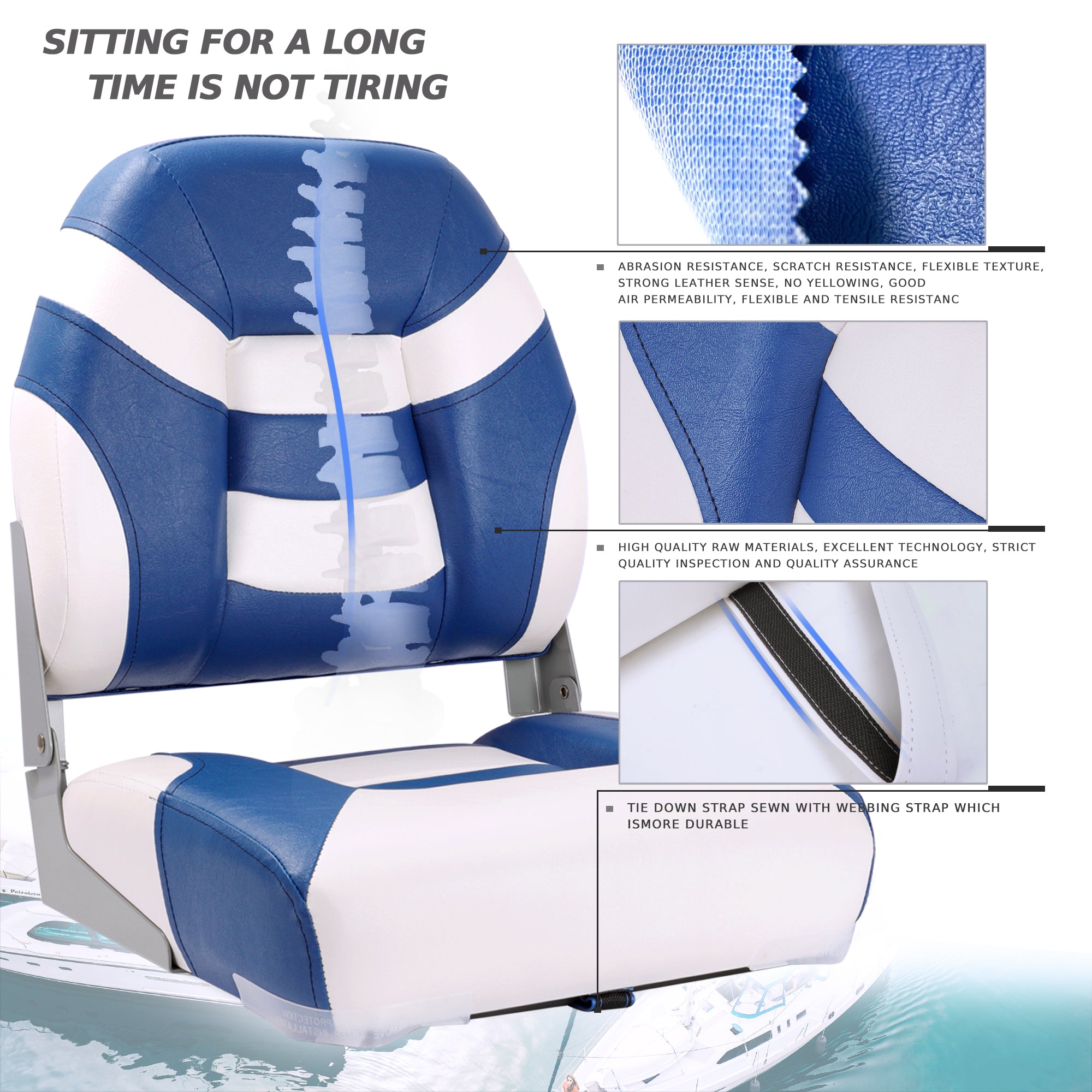 NORTHCAPTAIN Deluxe A Pair of Low Back Folding Boat Seat