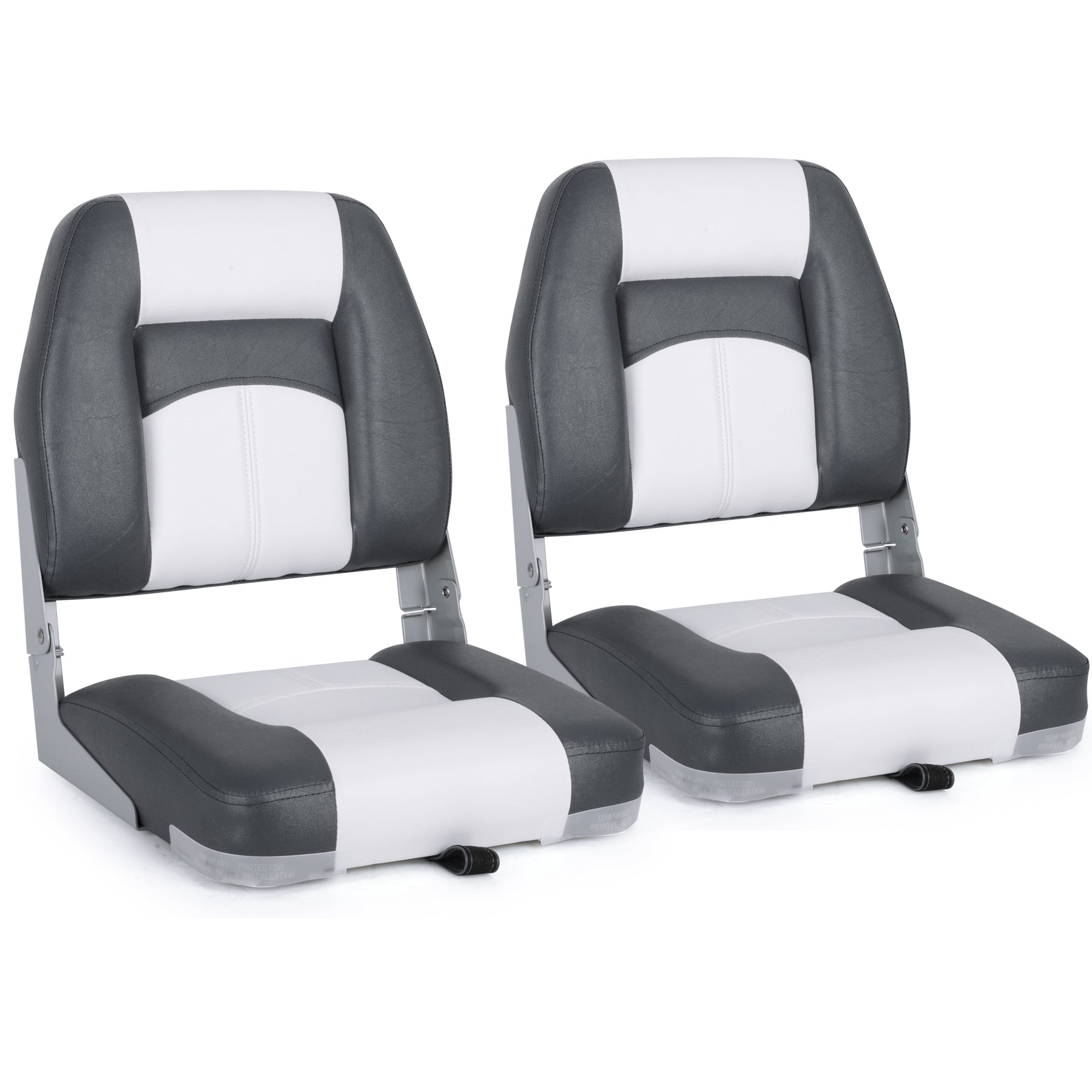 NORTHCAPTAIN A Pair of Deluxe Low Back Folding Boat Seat,Stainless Steel Screws Included