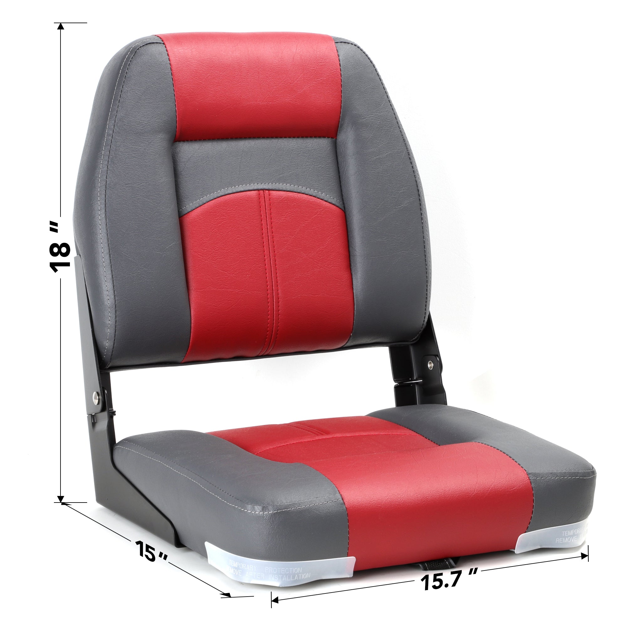 NORTHCAPTAIN A Pair of Deluxe Low Back Folding Boat Seat,Stainless Steel Screws Included