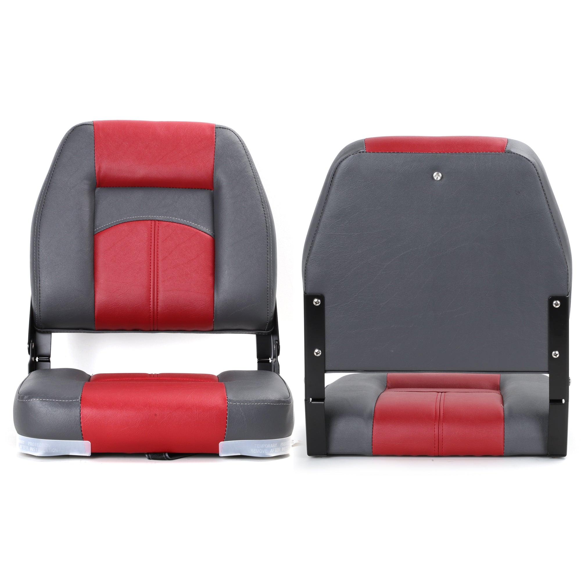 NORTHCAPTAIN A Pair of Deluxe Low Back Folding Boat Seat,Stainless Steel Screws Included