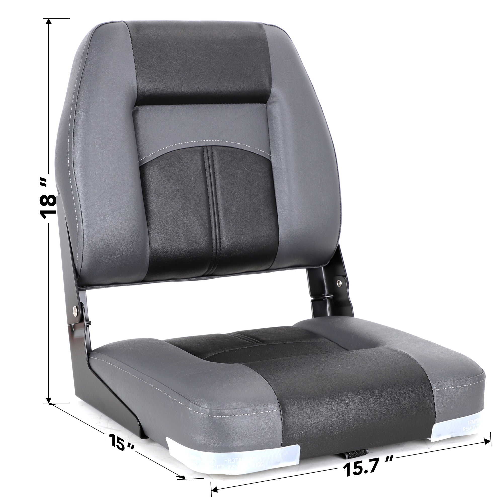 NORTHCAPTAIN A Pair of Deluxe Low Back Folding Boat Seat,Stainless Steel Screws Included