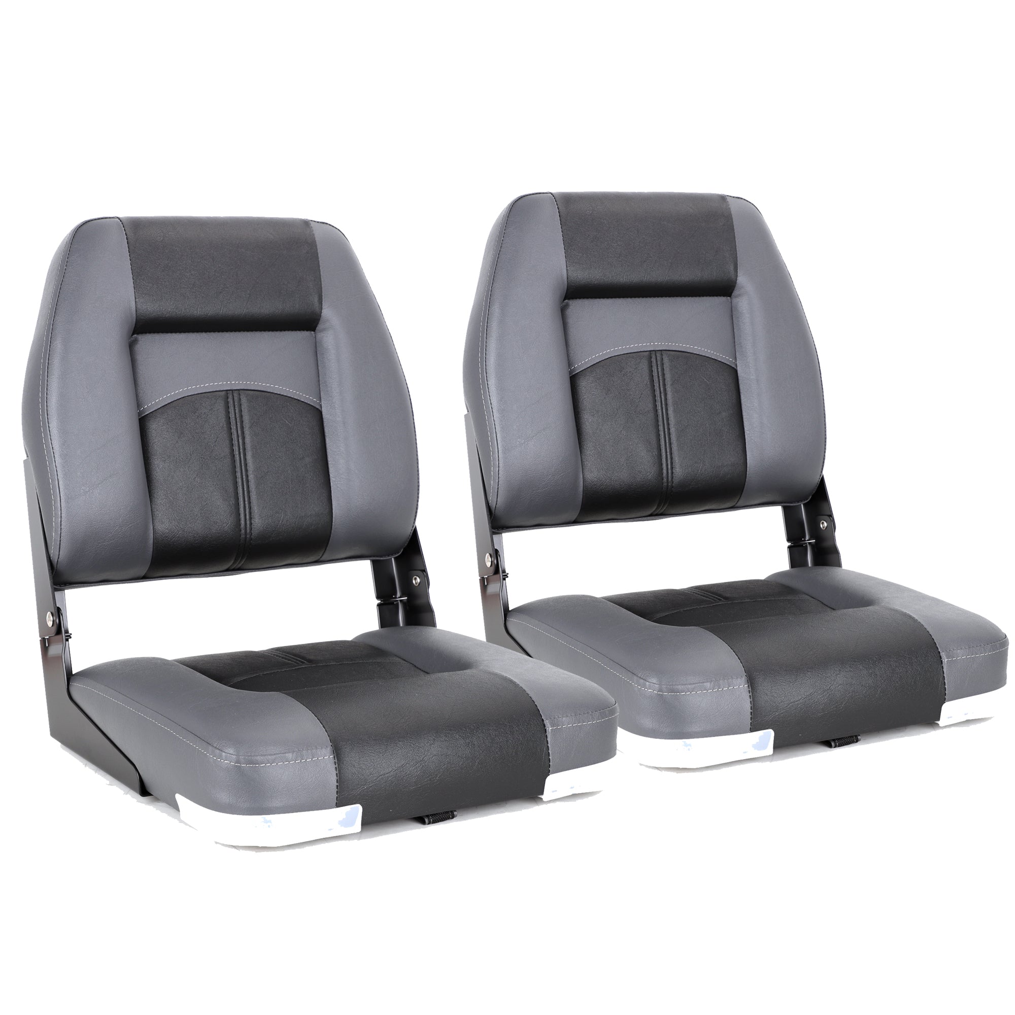 NORTHCAPTAIN A Pair of Deluxe Low Back Folding Boat Seat,Stainless Steel Screws Included