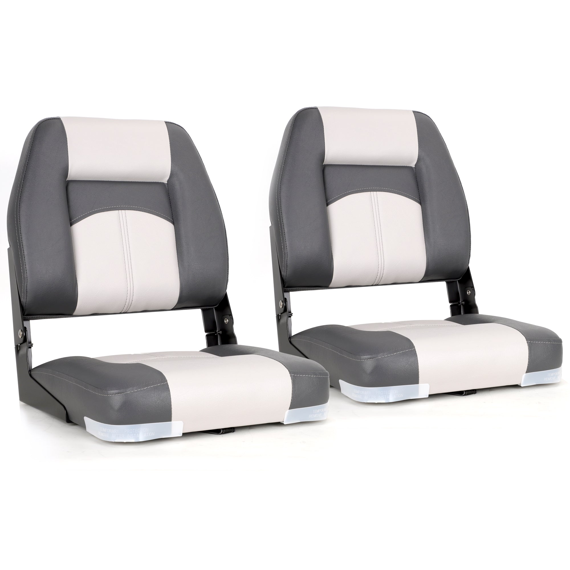 NORTHCAPTAIN A Pair of Deluxe Low Back Folding Boat Seat,Stainless Steel Screws Included