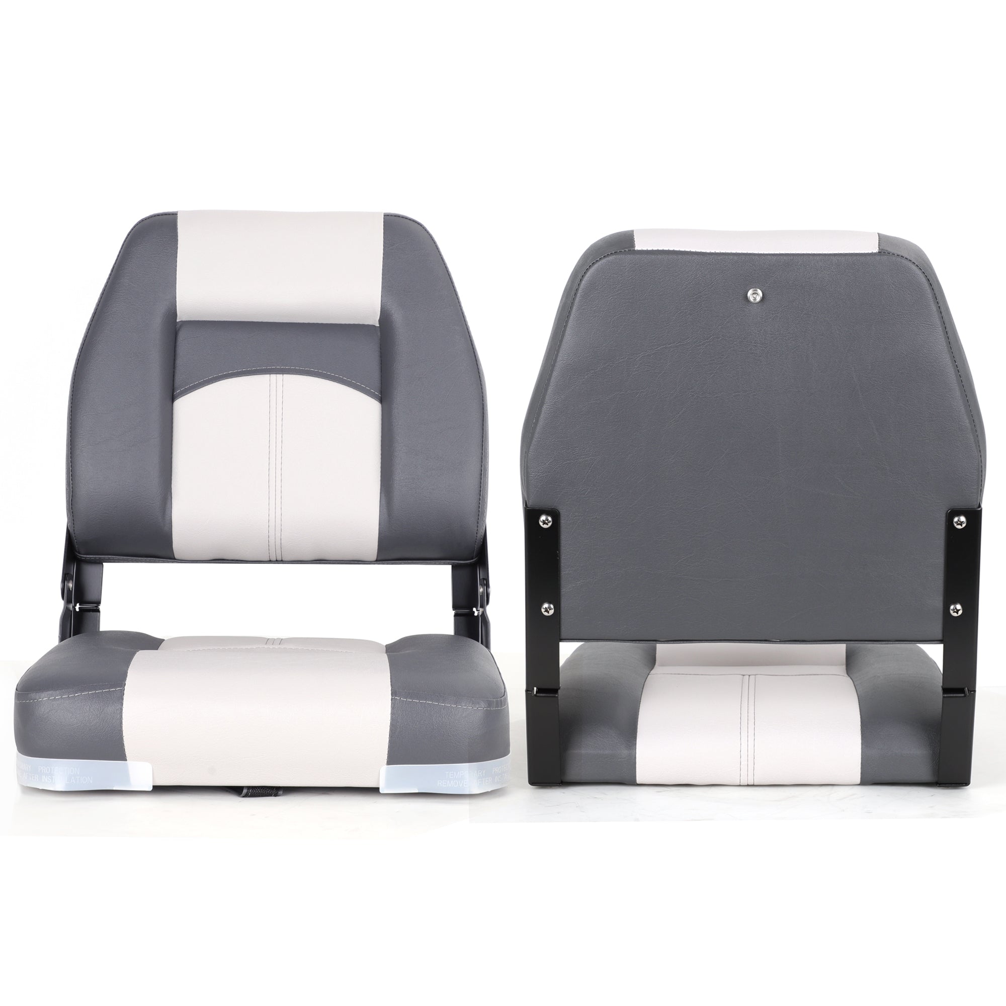 NORTHCAPTAIN A Pair of Deluxe Low Back Folding Boat Seat,Stainless Steel Screws Included