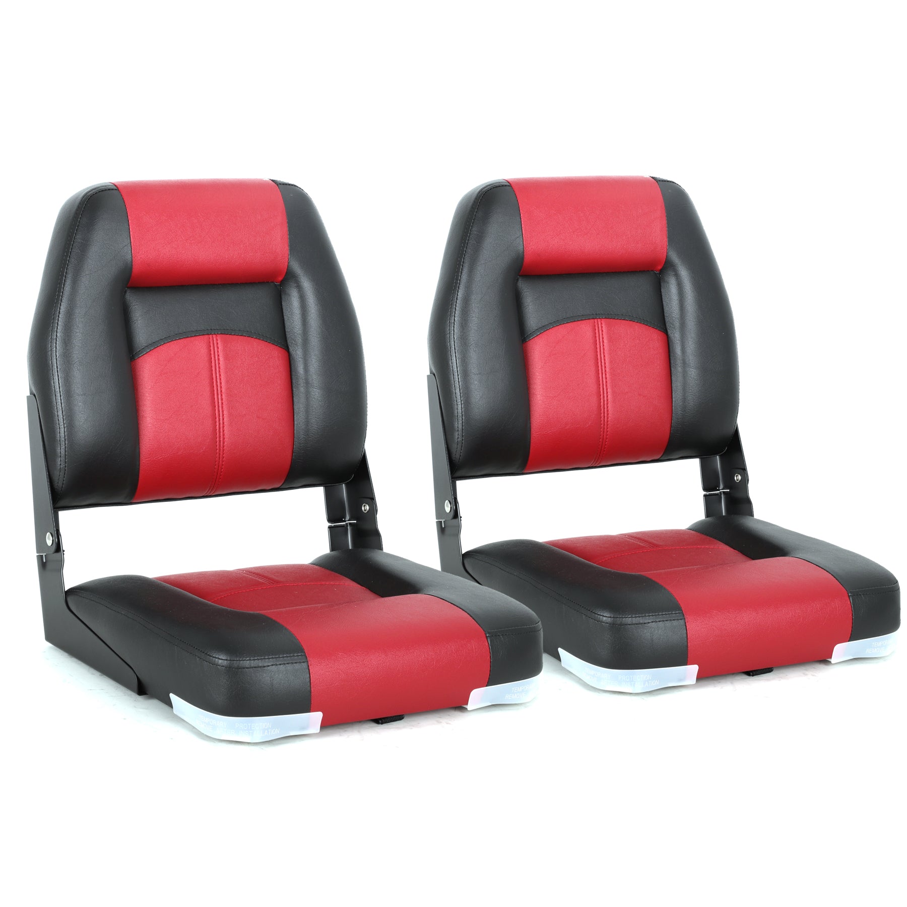 NORTHCAPTAIN A Pair of Deluxe Low Back Folding Boat Seat,Stainless Steel Screws Included