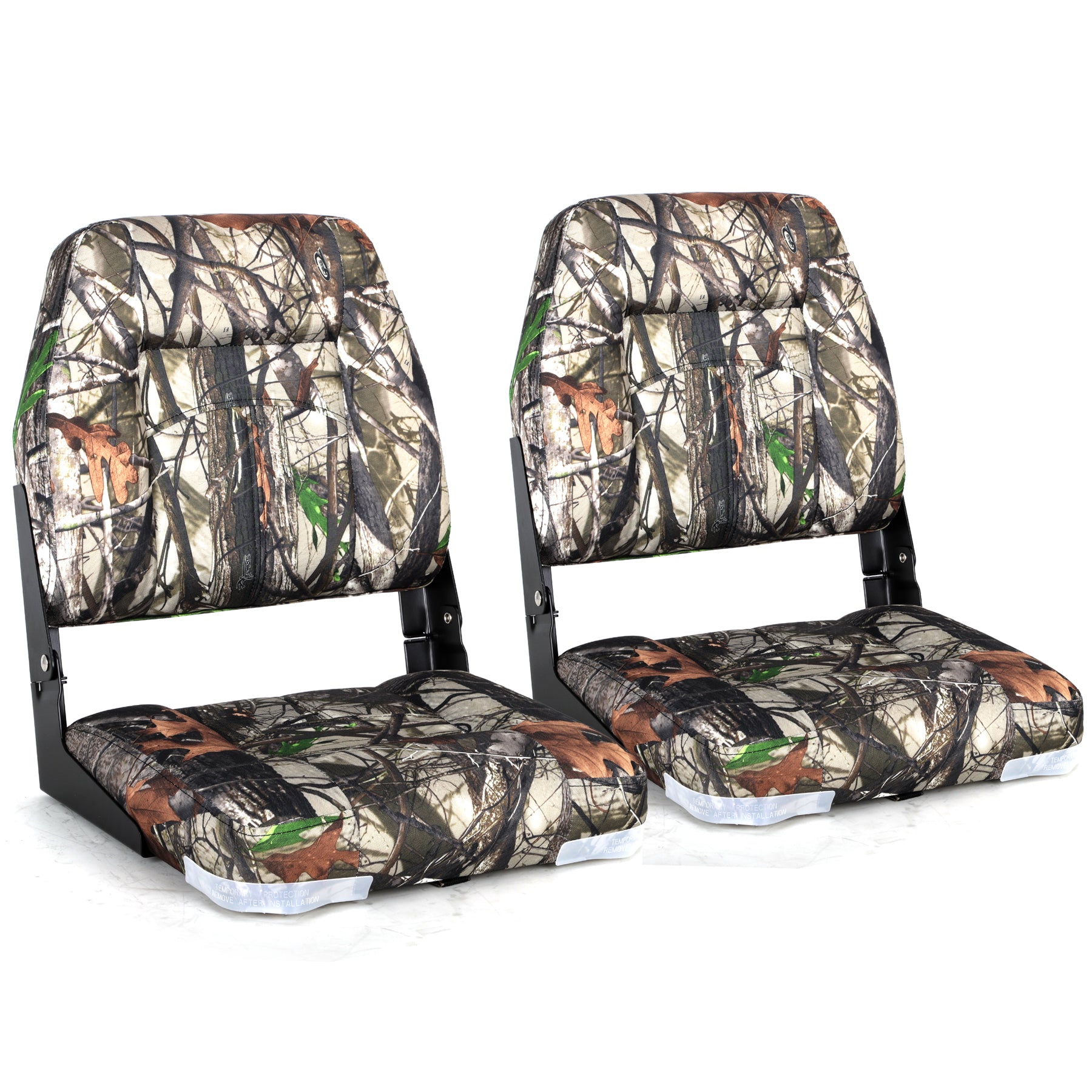 NORTHCAPTAIN A Pair of Deluxe Low Back Folding Boat Seat,Stainless Steel Screws Included