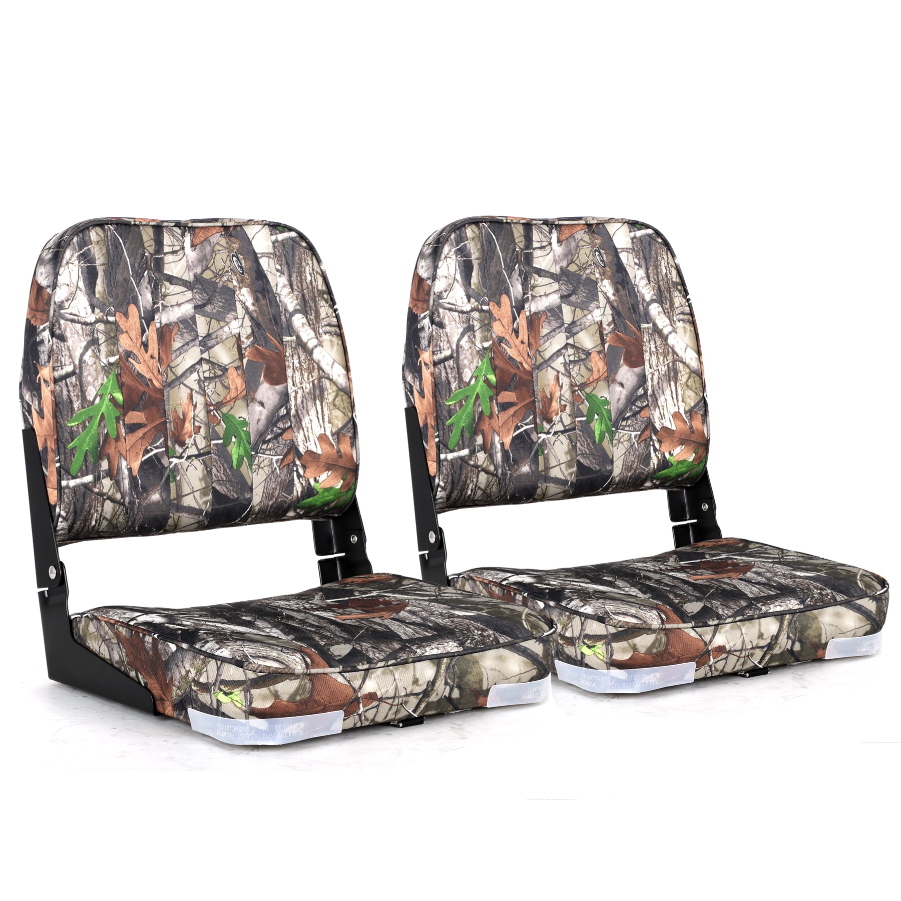 NORTHCAPTAIN A Pair of Deluxe Low Back Folding Boat Seat,Stainless Steel Screws Included