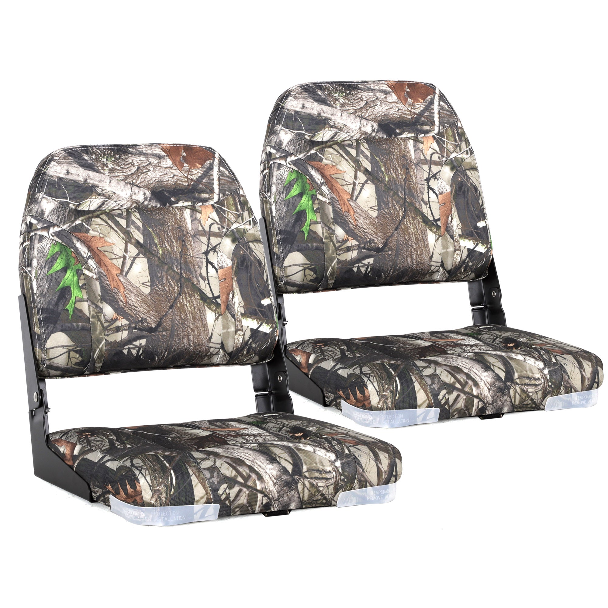 NORTHCAPTAIN A Pair of Deluxe Low Back Folding Boat Seat,Stainless Steel Screws Included