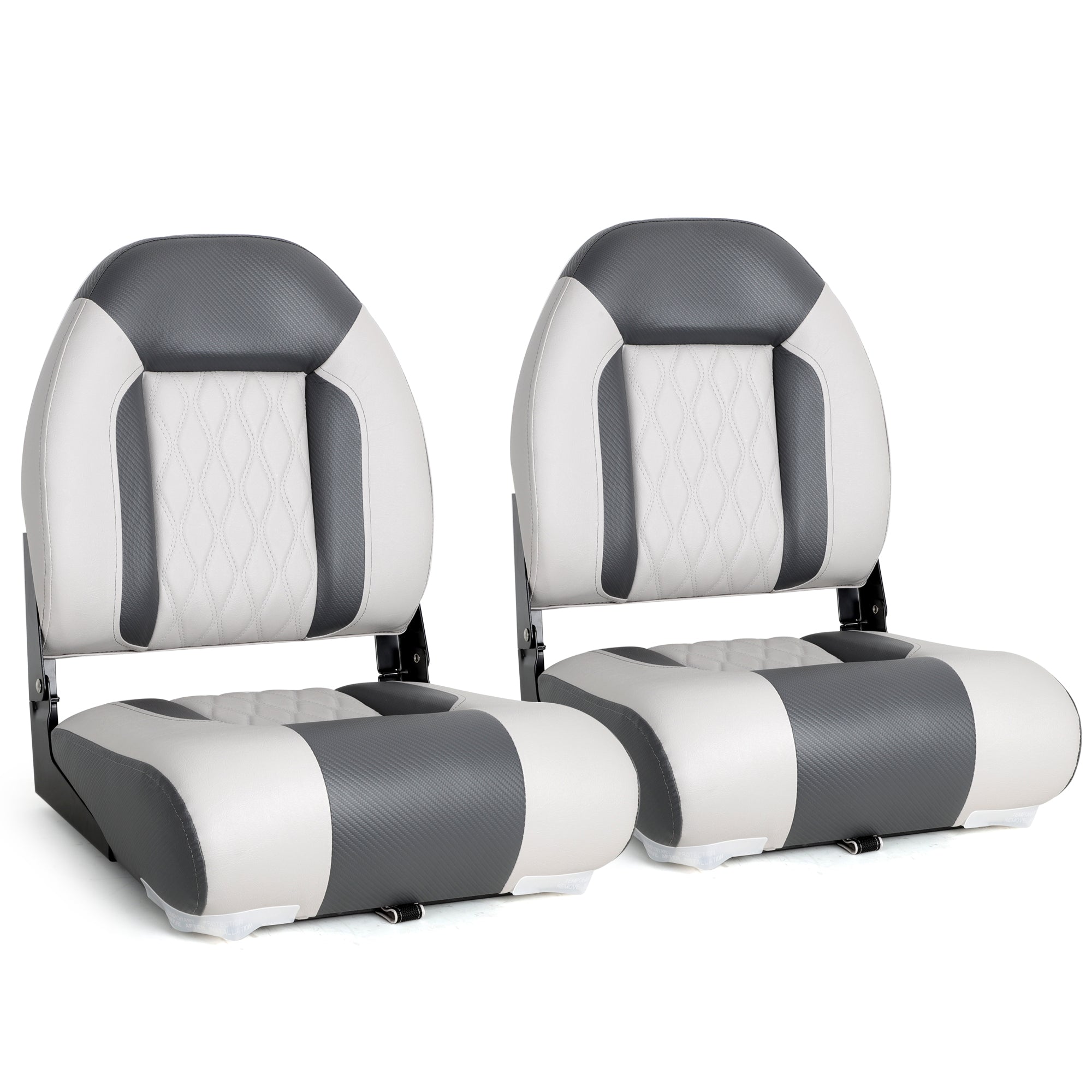 NORTHCAPTAIN Deluxe High Back Folding Boat Seat,Stainless Steel Screws Included