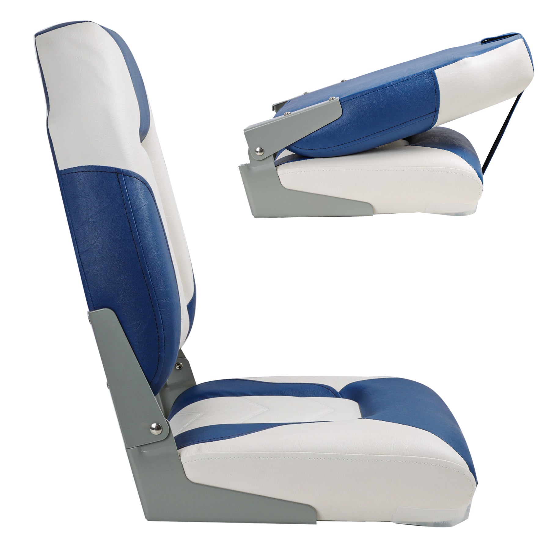 NORTHCAPTAIN T3 Deluxe Low Back Folding Boat Seat,Stainless Steel Screws Included