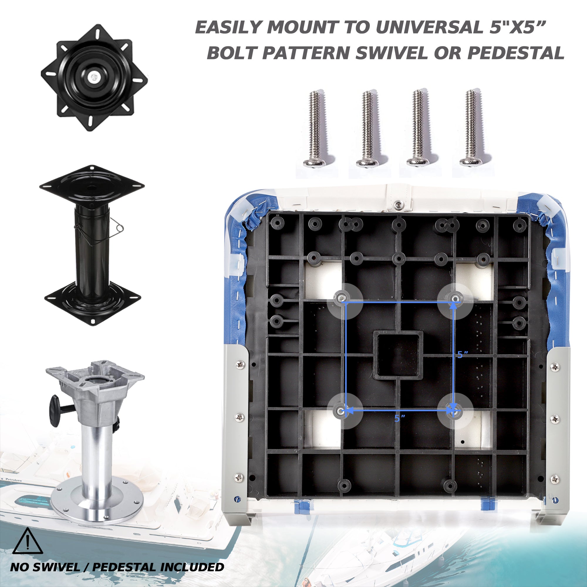 NORTHCAPTAIN C1 Deluxe High Back Folding Boat Seat,Stainless Steel Screws Included