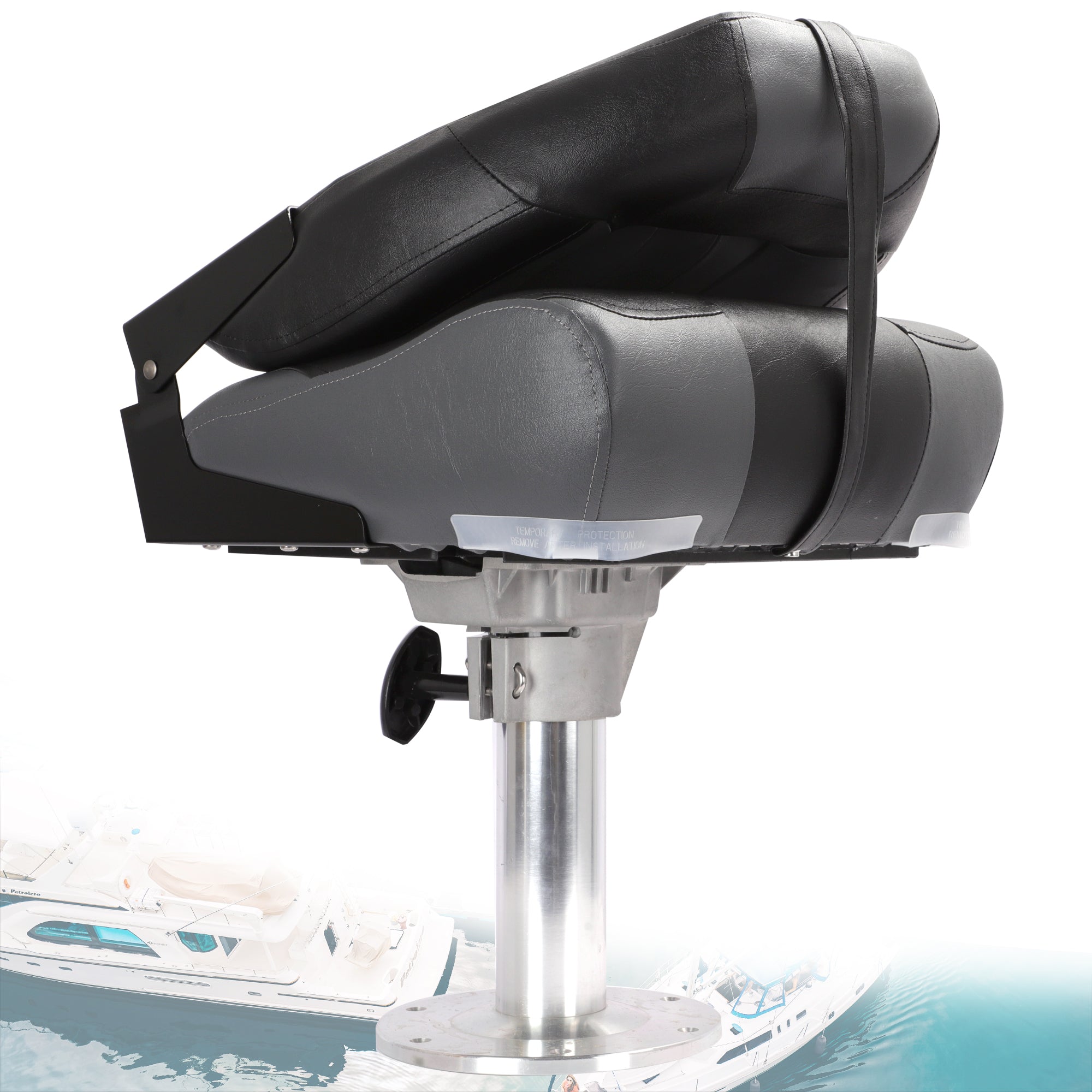 NORTHCAPTAIN C1 Deluxe High Back Folding Boat Seat,Stainless Steel Screws Included