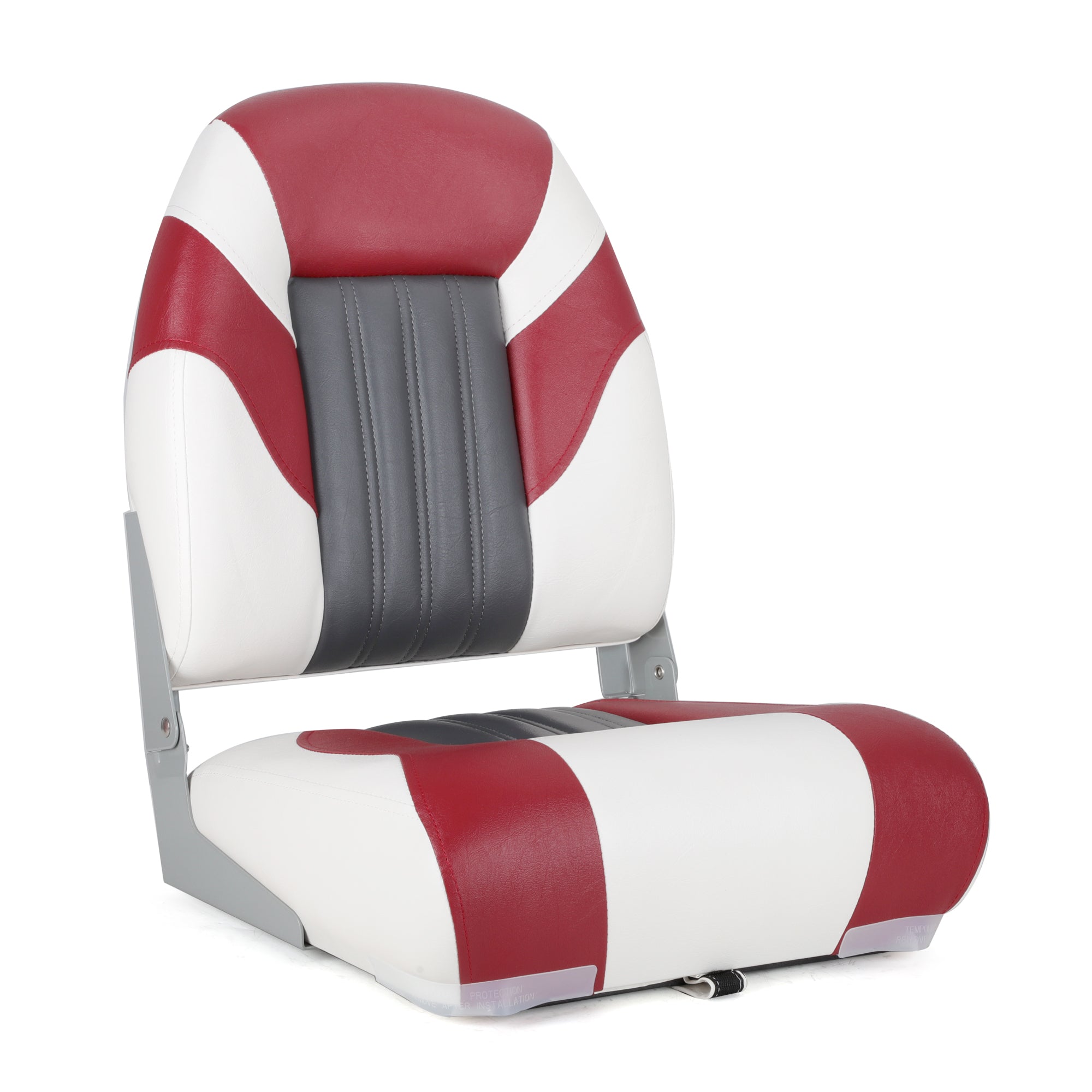 Fauteuil bateau vintage pliable en vinyle rouge et blanc Stade Bleacher Fauteuil bateau vintage pliable en vinyle rouge et blanc Stade Bleacher