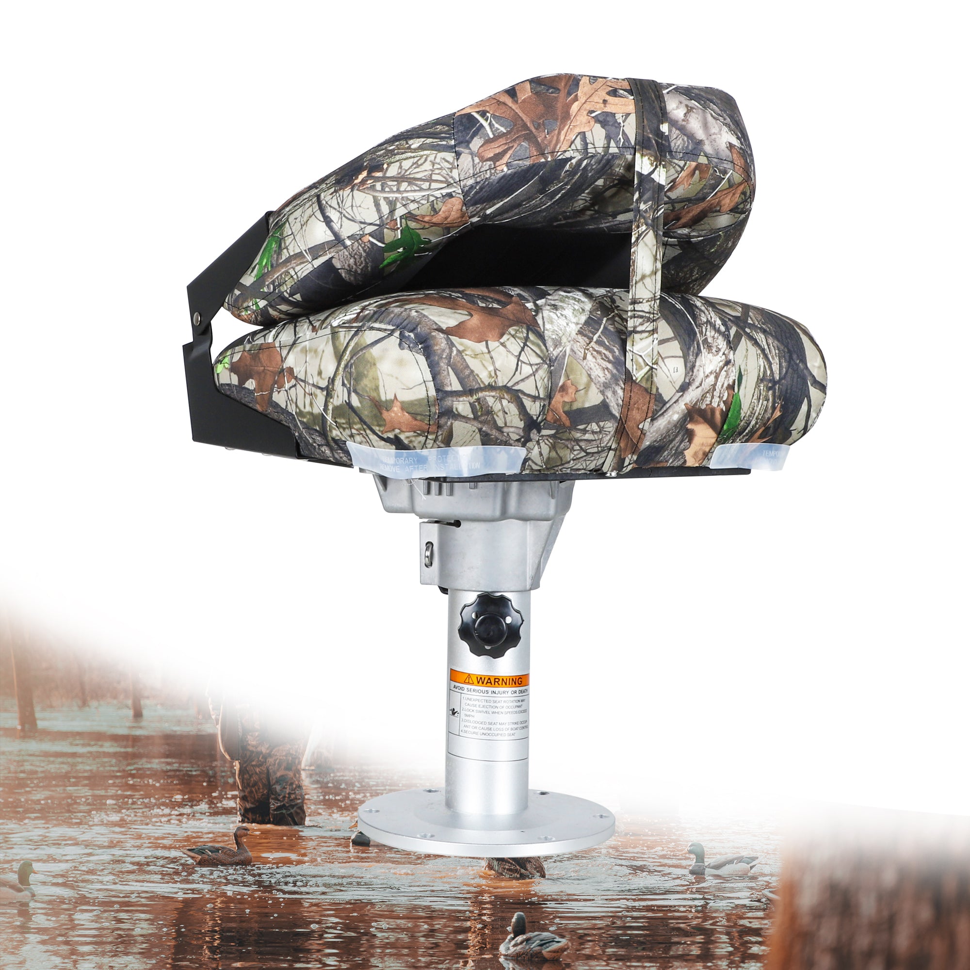 NORTHCAPTAIN High Back Folding Fishing Boat Seat,Camo,2 Seats