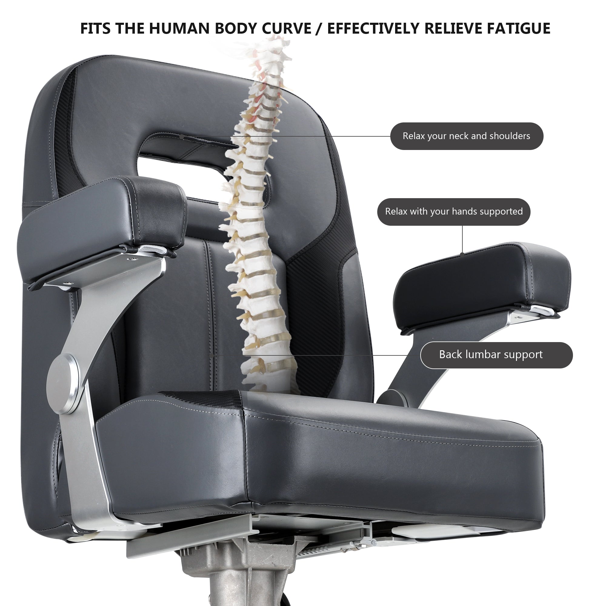 NORTHCAPTAIN Premium Pontoon Captain's Chair High Back Reclining Pontoon Bucket Boat Seat with Adjustable Aluminum Armrests