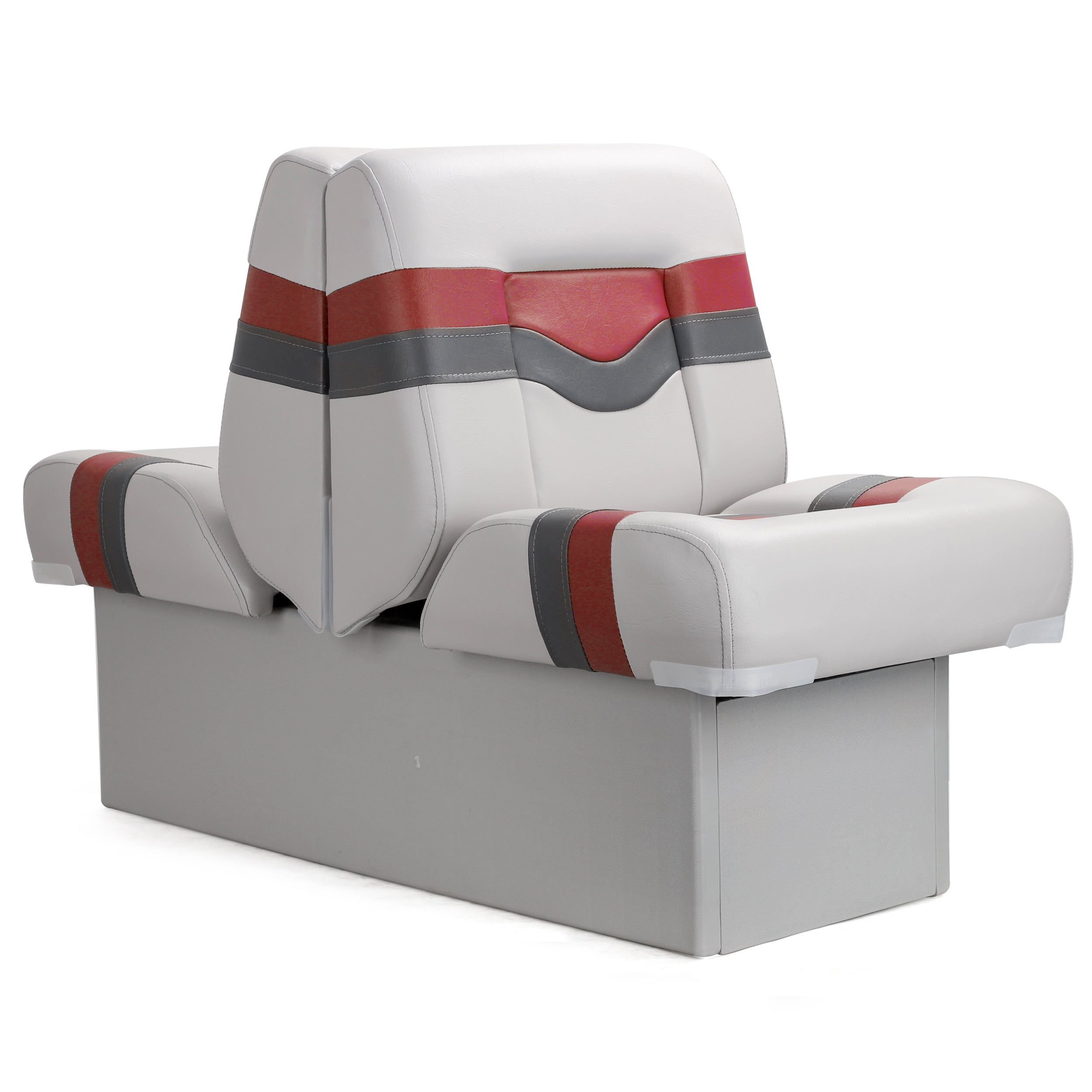 NORTHCAPTAIN Back to Back Boat Seat, 3-in-1 Convertible Lounge Chair Folding L-Shape Deck Seat with Marine-Grade Vinyl for Fishing Boat Bass Boat Jon Boat