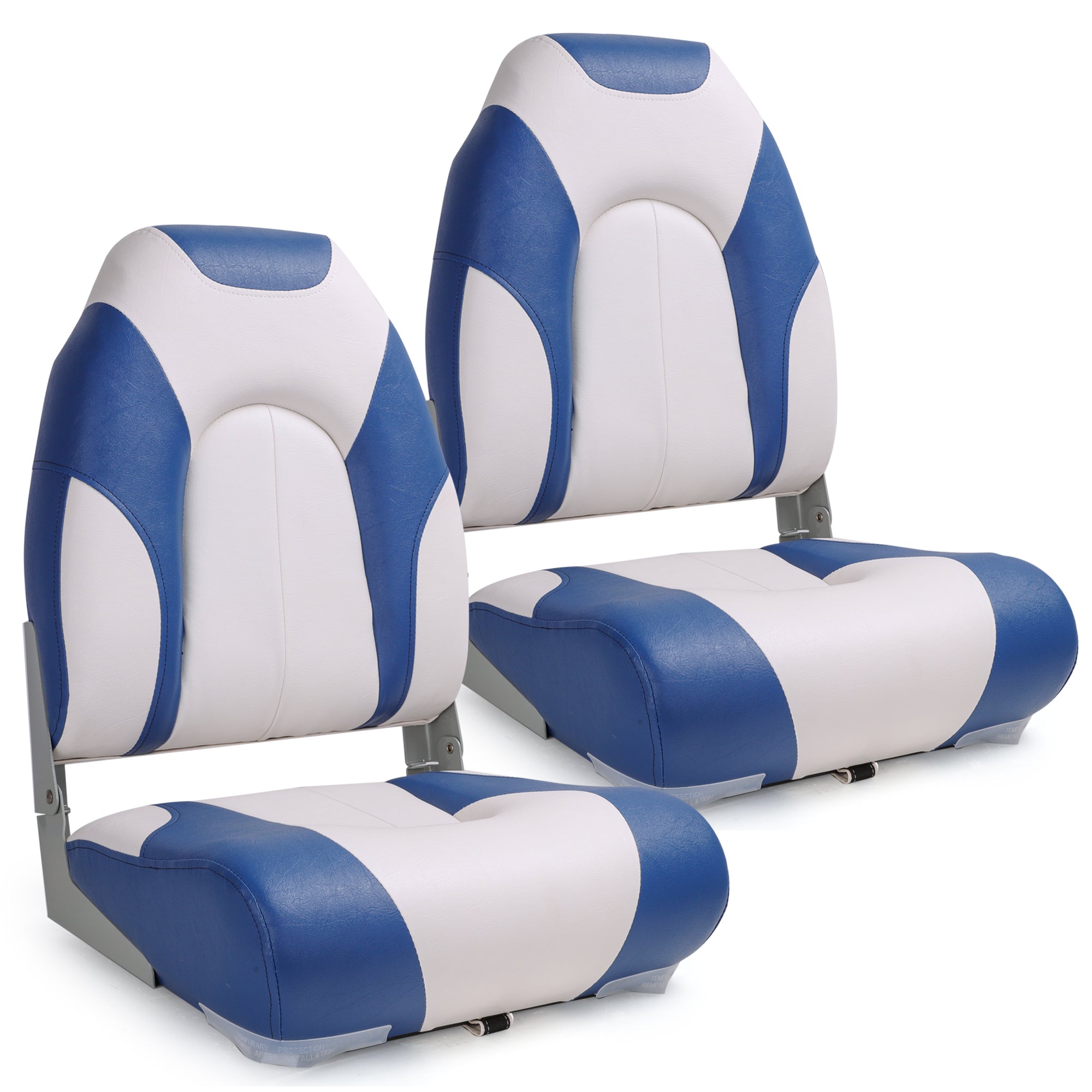 NORTHCAPTAIN Deluxe A Pair of Marine High Back Folding Fishing Boat Seat,Stainless Steel Screws Included