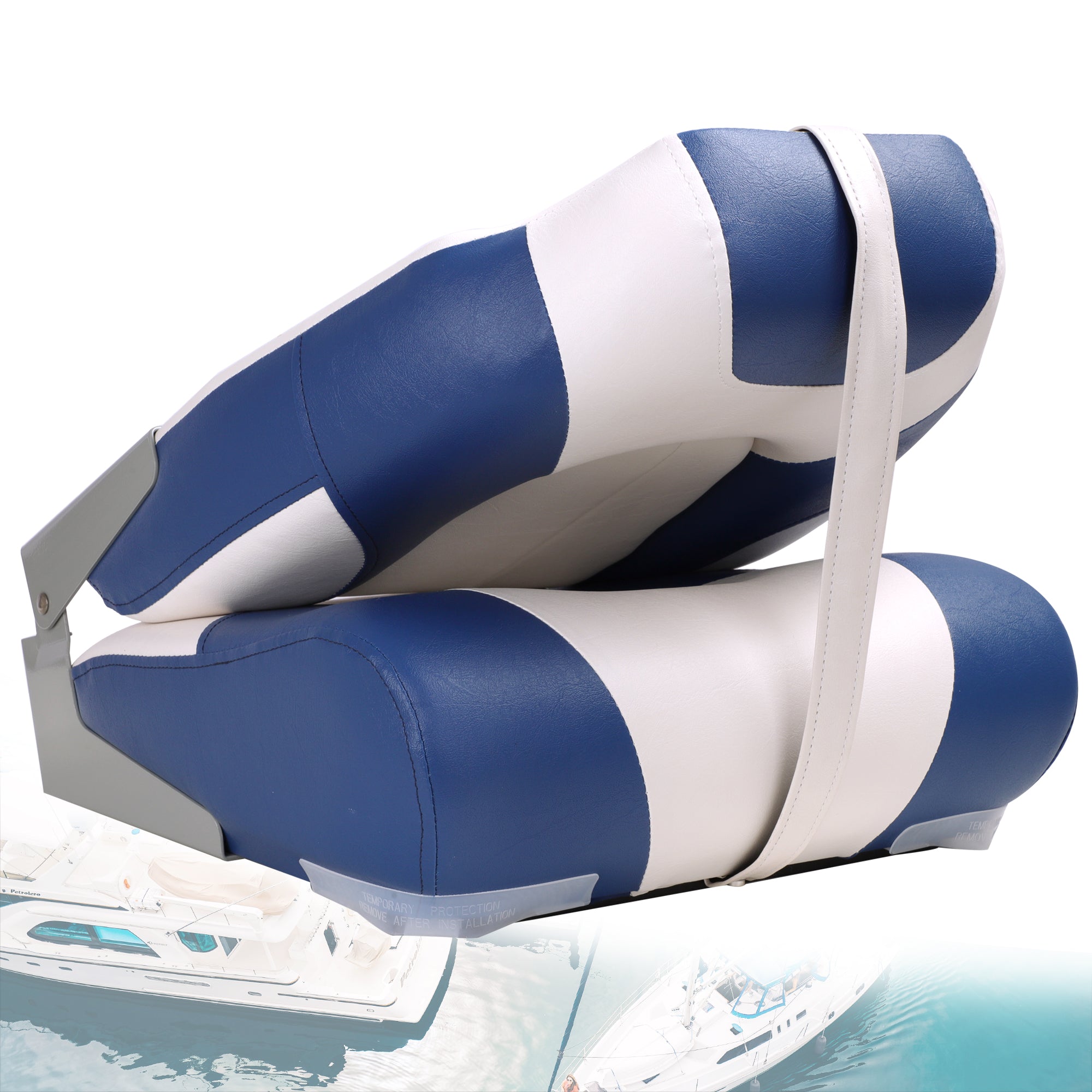 NORTHCAPTAIN Deluxe A Pair of Marine High Back Folding Fishing Boat Seat,Stainless Steel Screws Included