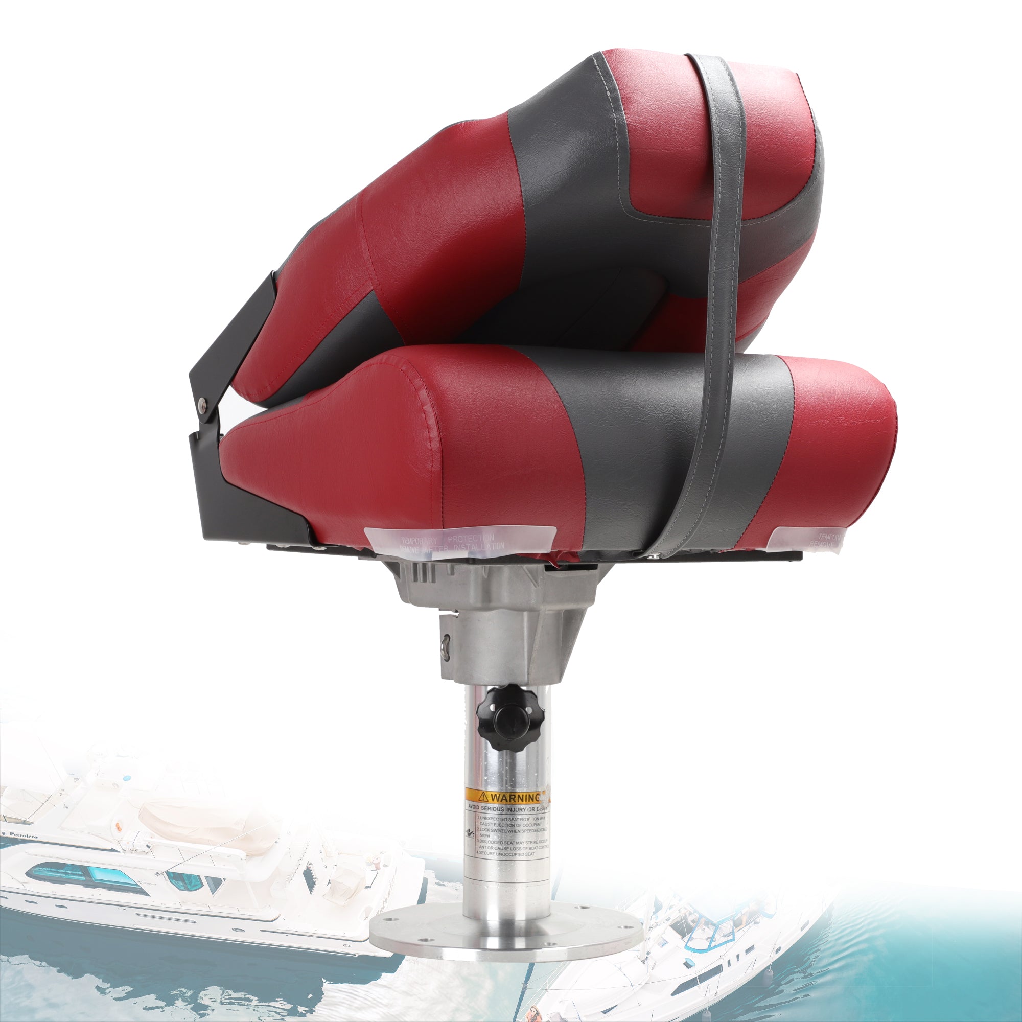 NORTHCAPTAIN Deluxe A Pair of Marine High Back Folding Fishing Boat Seat,Stainless Steel Screws Included