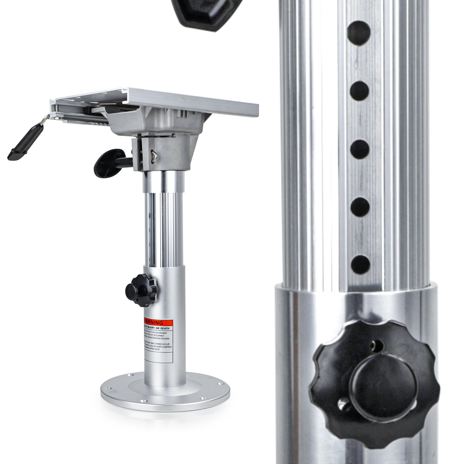 MANUMARINE Aluminum Adjustable Height Locking Boat Seat Pedestals 13.5 MANUMARINE Aluminum Adjustable Height Locking Boat Seat Pedestals 13.5