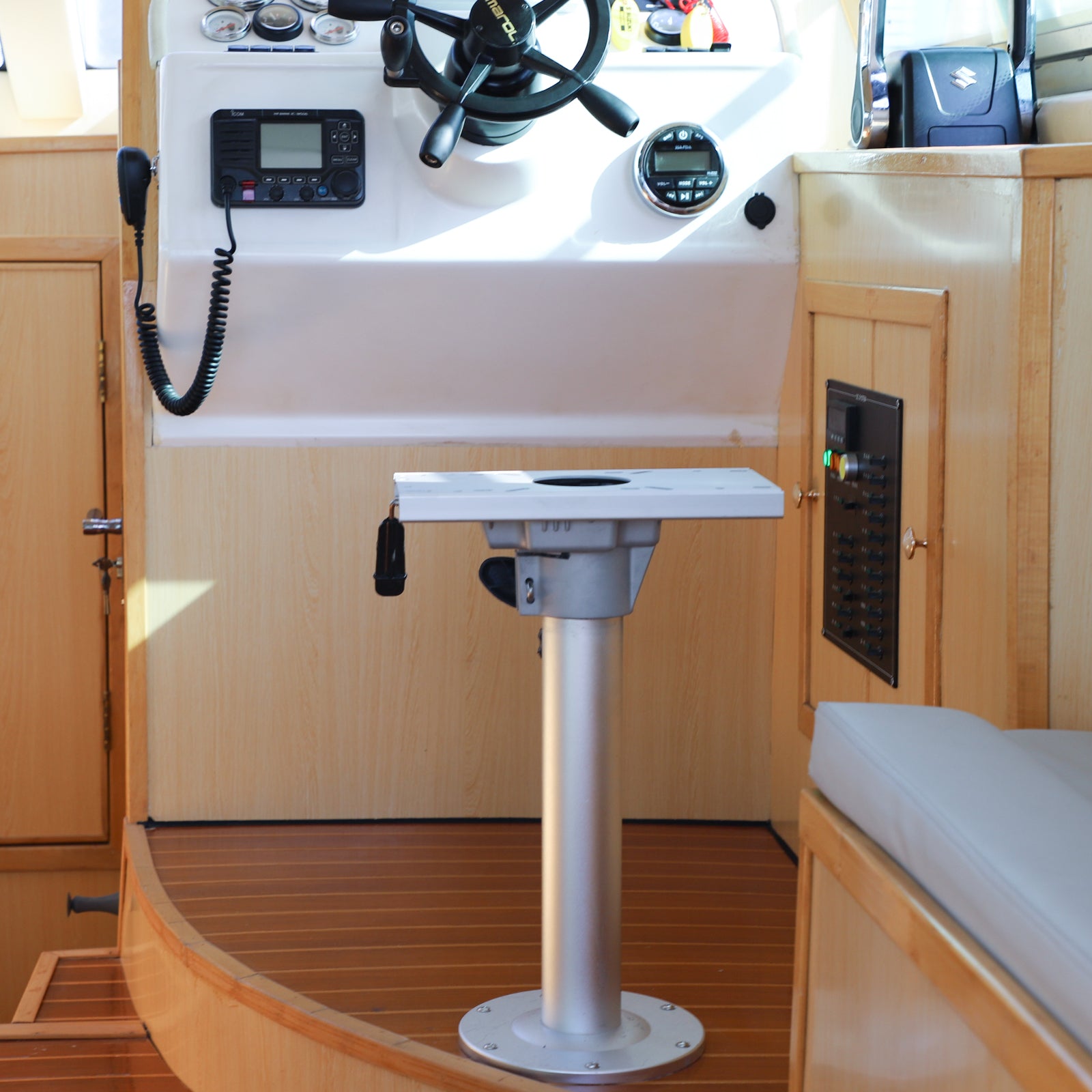 NORTHCAPTAIN Adjustable Aluminum Marine Boat Seat Pedestal with Slide